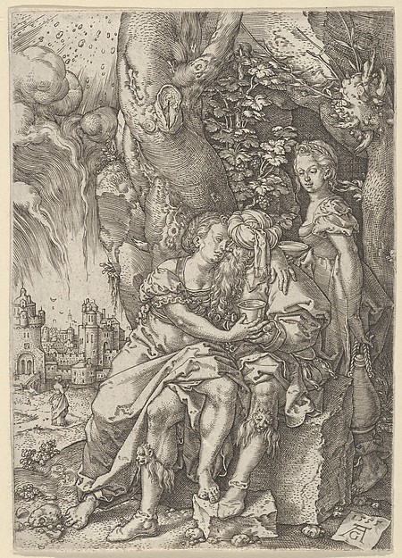 Heinrich Aldegrever, Lot with His Daughters, from The Story of Lot