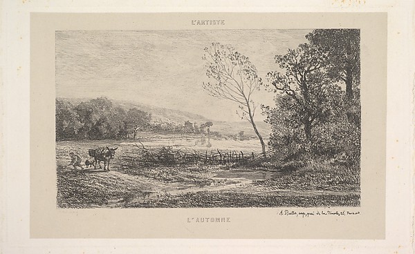 Charles-François Daubigny, Autumn, from "L'Artiste"