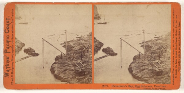Carleton Watkins, Fisherman's Bay, Egg Schooner, Farallone [sic] Islands, Pacific Ocean.