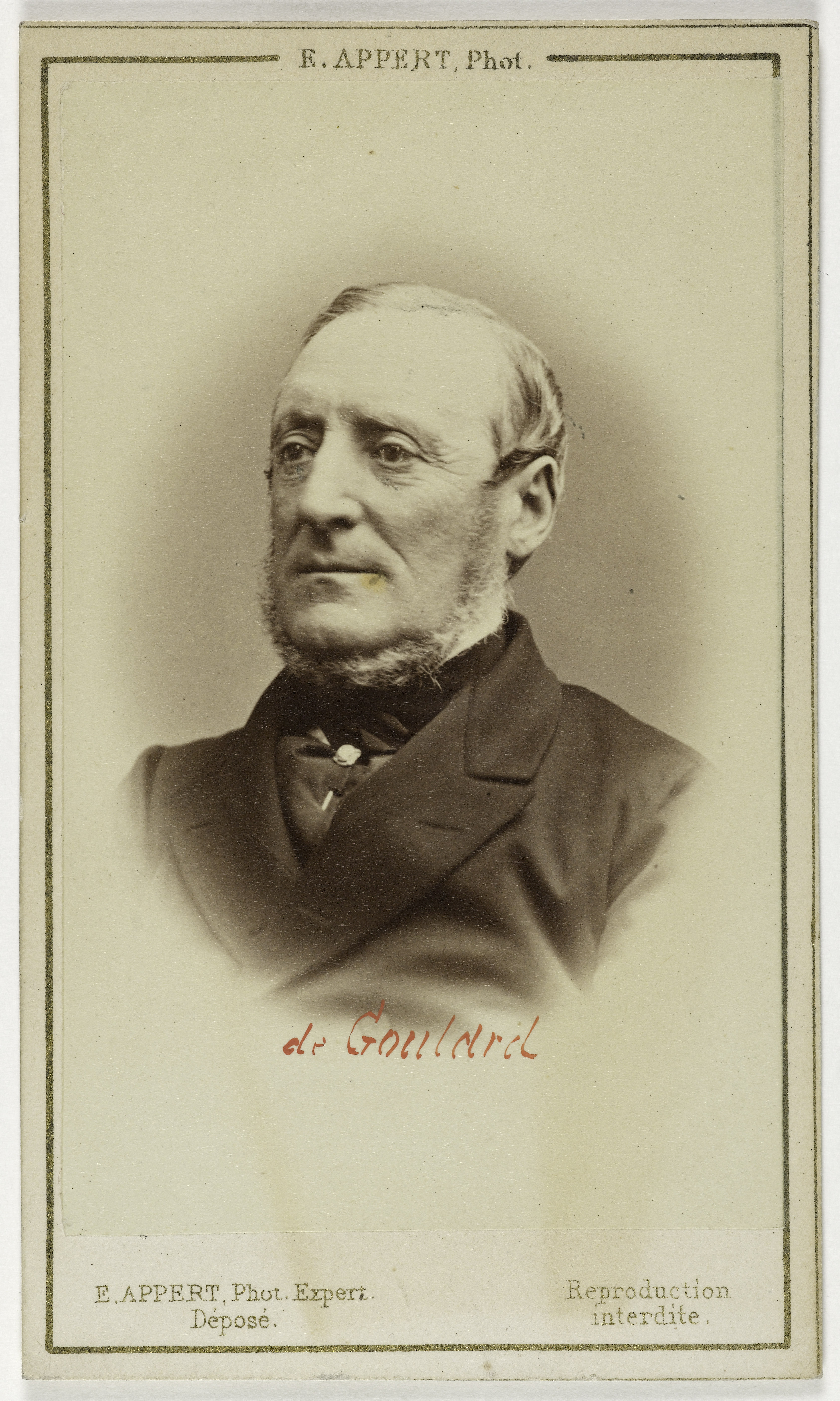 Ernest Charles Appert, Portrait de Marc-Thomas-Eugène de Goulard (1808-1874), (avocat, homme d'état)