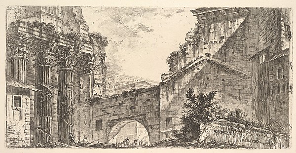 Giovanni Battista Piranesi, Plate 15: Forum of Augustus (Foro di Augusto), from "Antichità Romane de' Tempi della Repubblica, e de' primi Imperatori"