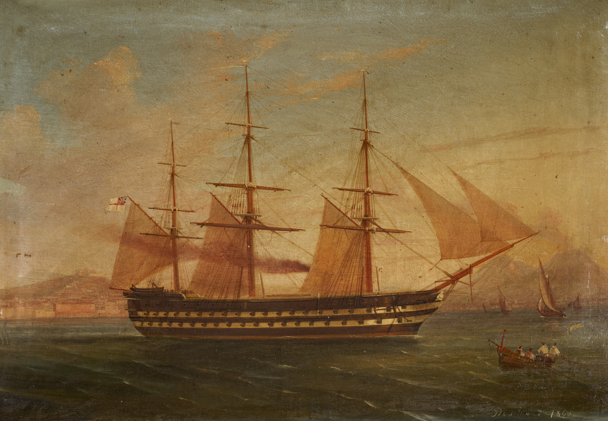 Antonio de Simone the Elder, HMS Trafalgar at Naples