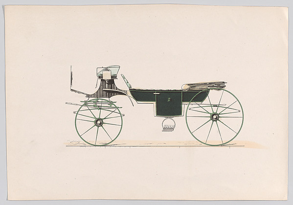Anonymous, French, 19th century, Design for Vis-A-Vis Carriage