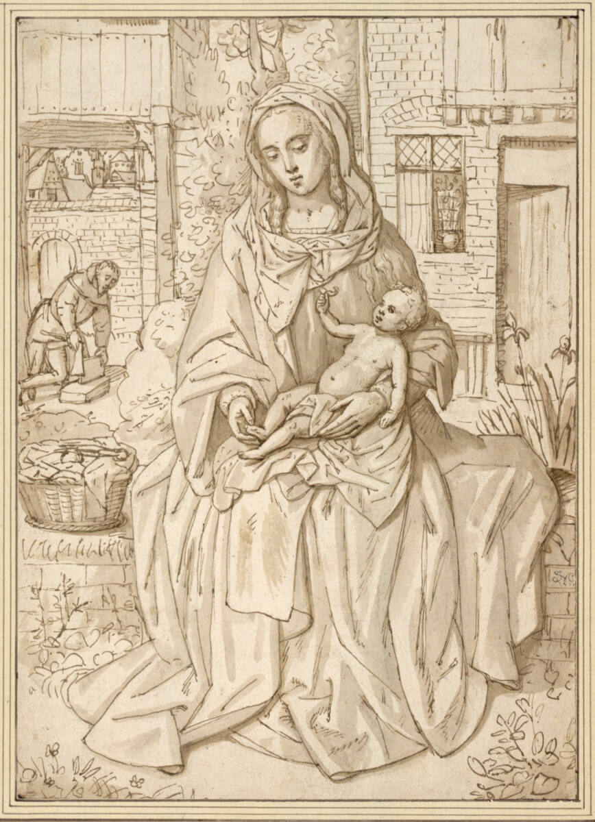 Anonym, Maria mit dem Kinde auf der Rasenbank