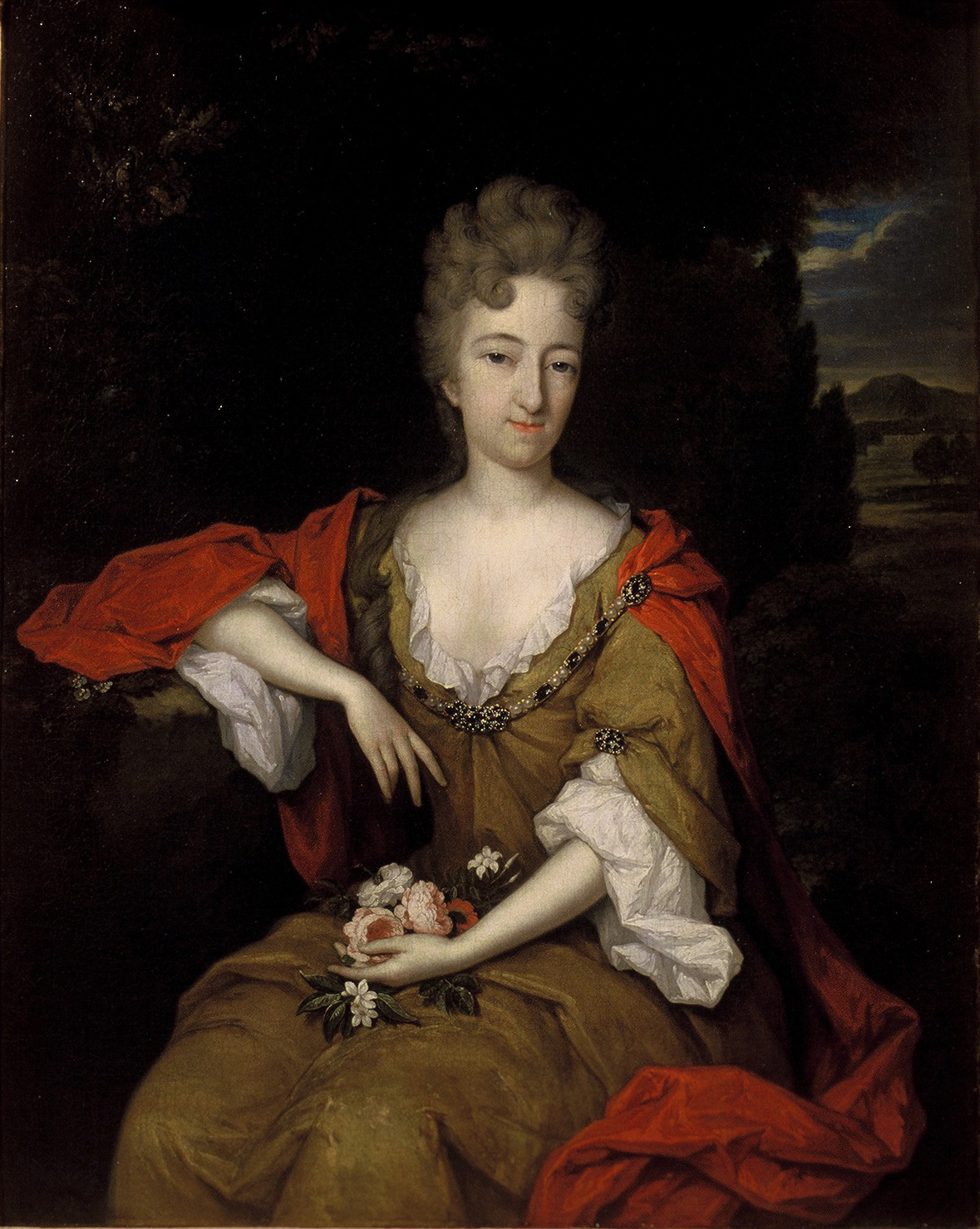 Constantijn Netscher, Portrait of Anna Maria Roman (1680-1758)
