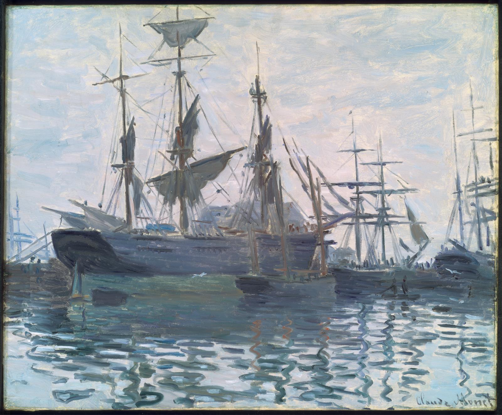 Claude Monet, Ships in a Harbor