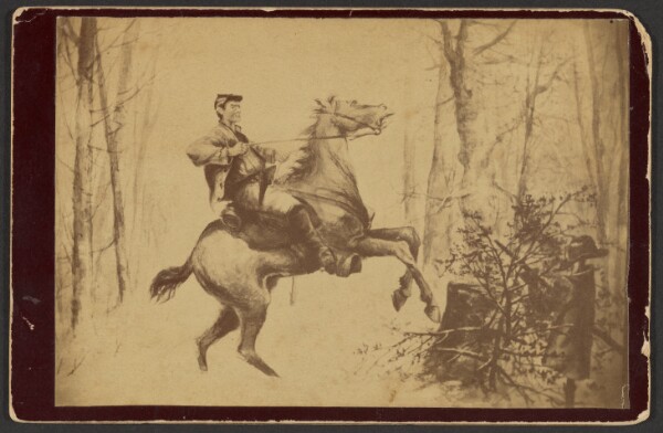 Unknown, [Painting of soldier on horse]