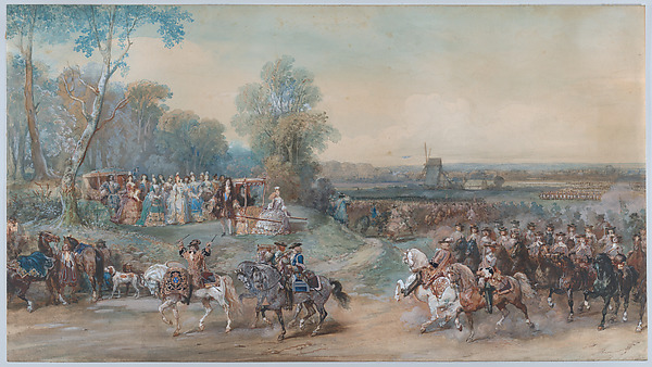 Eugène-Louis Lami, Camp de Compiègne, 1698