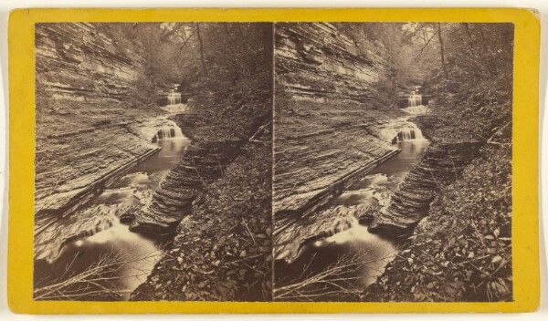 Edward and Henry T. Anthony & Co., General View of the Glen and Cascade, Buttermilk Ravine, Ithaca, N.Y.