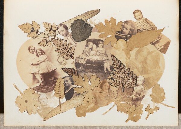 Unknown, [Photo Collage of Leaves and Portraits of Children]