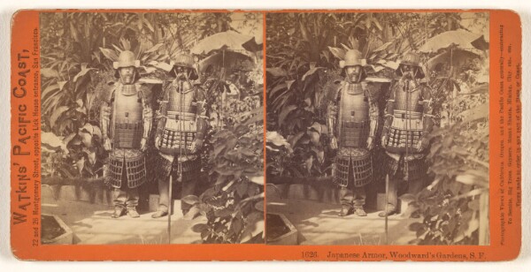 Carleton Watkins, Japanese Armor, Woodward's Gardens, S.F.
