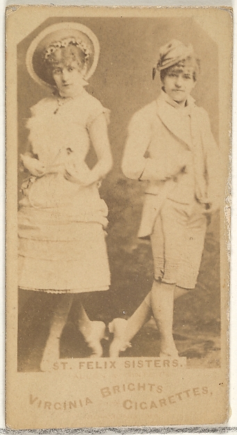 Allen & Ginter, St. Felix Sisters, from the Actors and Actresses series (N45, Type 1) for Virginia Brights Cigarettes
