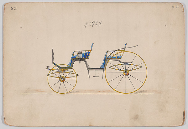 Brewster & Co., Design for 4 seat Phaeton, no top, no. 3924