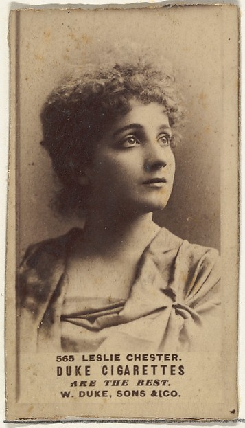 W. Duke, Sons & Co., Card Number 565, Leslie Chester, from the Actors and Actresses series (N145-7) issued by Duke Sons & Co. to promote Duke Cigarettes