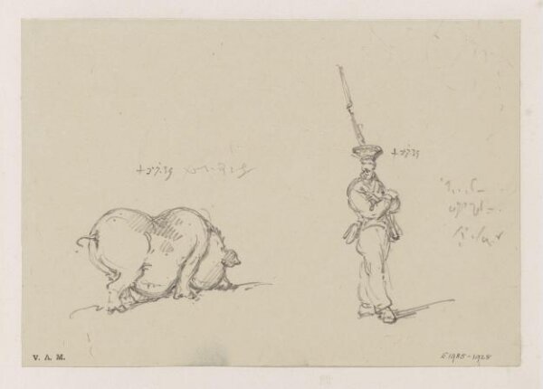 George Chinnery, A pig, and a soldier