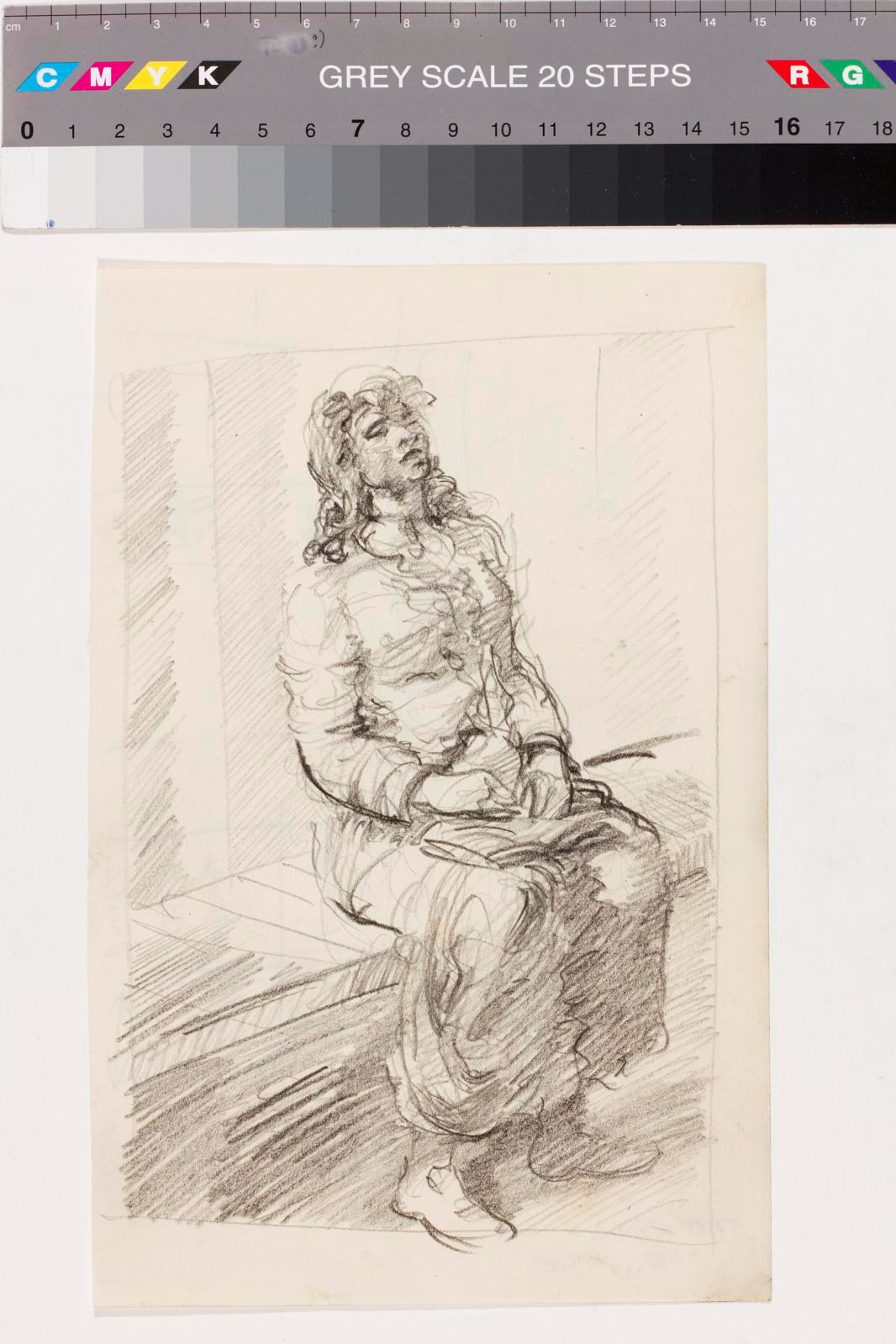 Ado (autor) Vabbe, seated woman