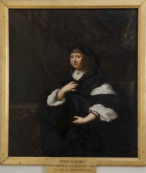 David Klöcker Ehrenstrahl (Attributed to), Maria Elisabet, 1610-1684, prinsessa av Sachsen, hertiginna av Holstein-Gottorp