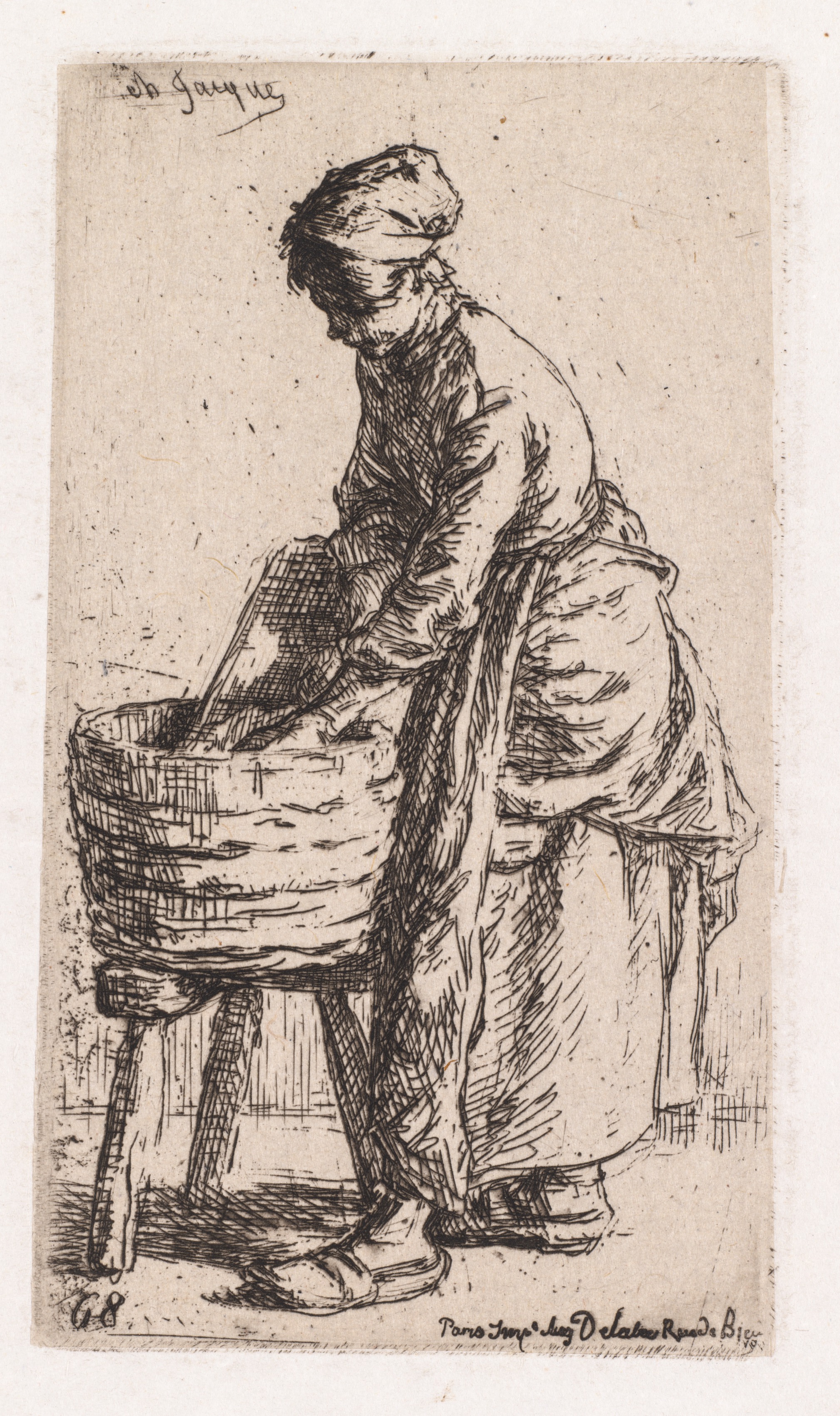 Charles-Émile Jacque, Washerwoman