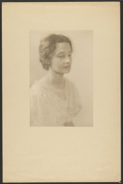 Louis Fleckenstein, [Portrait of a Woman in Dress with Silk Roses]