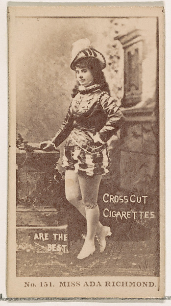 W. Duke, Sons & Co., Card Number 151, Miss Ada Richmond, from the Actors and Actresses series (N145-2) issued by Duke Sons & Co. to promote Cross Cut Cigarettes