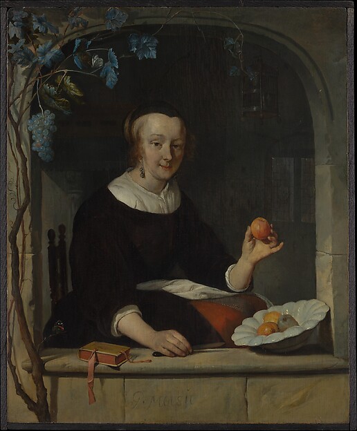 Gabriël Metsu, A Woman Seated at a Window