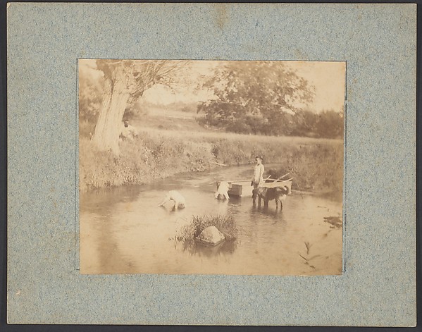 Thomas Eakins, [Three Children and a Dog Playing in the Creek, July 4, 1883]