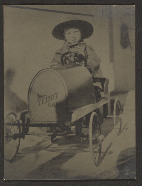Louis Fleckenstein, [Little Boy Seated in Teddy Car]