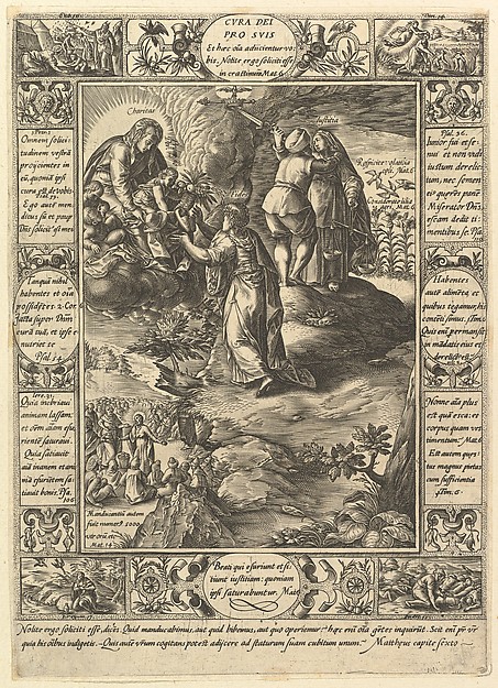 Hendrick Goltzius, Cura Dei Pro Suis, from "Allegories of the Christian Faith, from Christian and Profane Allegories"