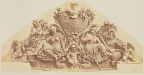 Édouard Baldus, ["L'Agriculture et les Arts", Sculpture by Eugène Louis Lequesne, Decoration of the Louvre, Paris]