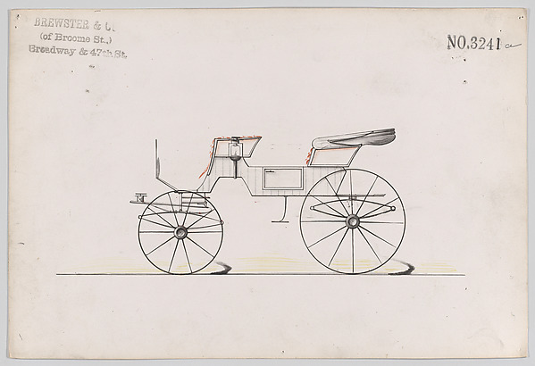 Brewster & Co., Design for Park or Cabriolet Phaeton, no. 3241a