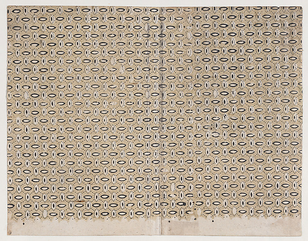 Anonymous, Book cover with pattern of ovals and dots