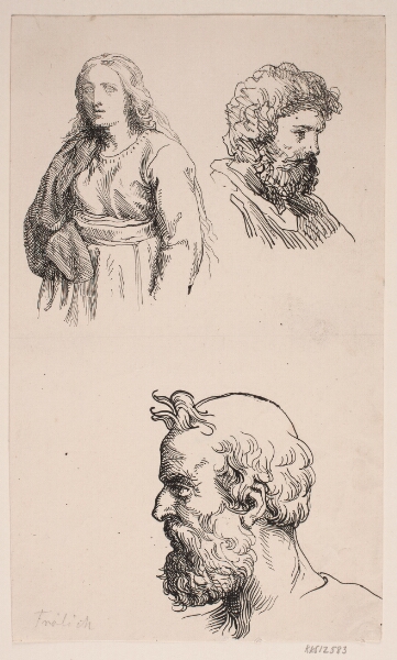 Lorenz Frølich, To studiehoveder og en figur