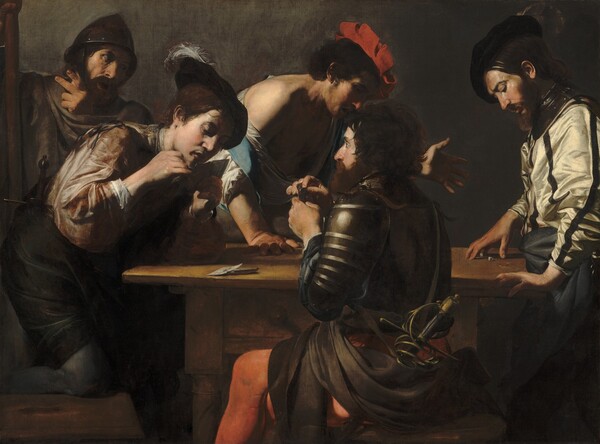 Valentin de Boulogne, Soldiers Playing Cards and Dice (The Cheats)