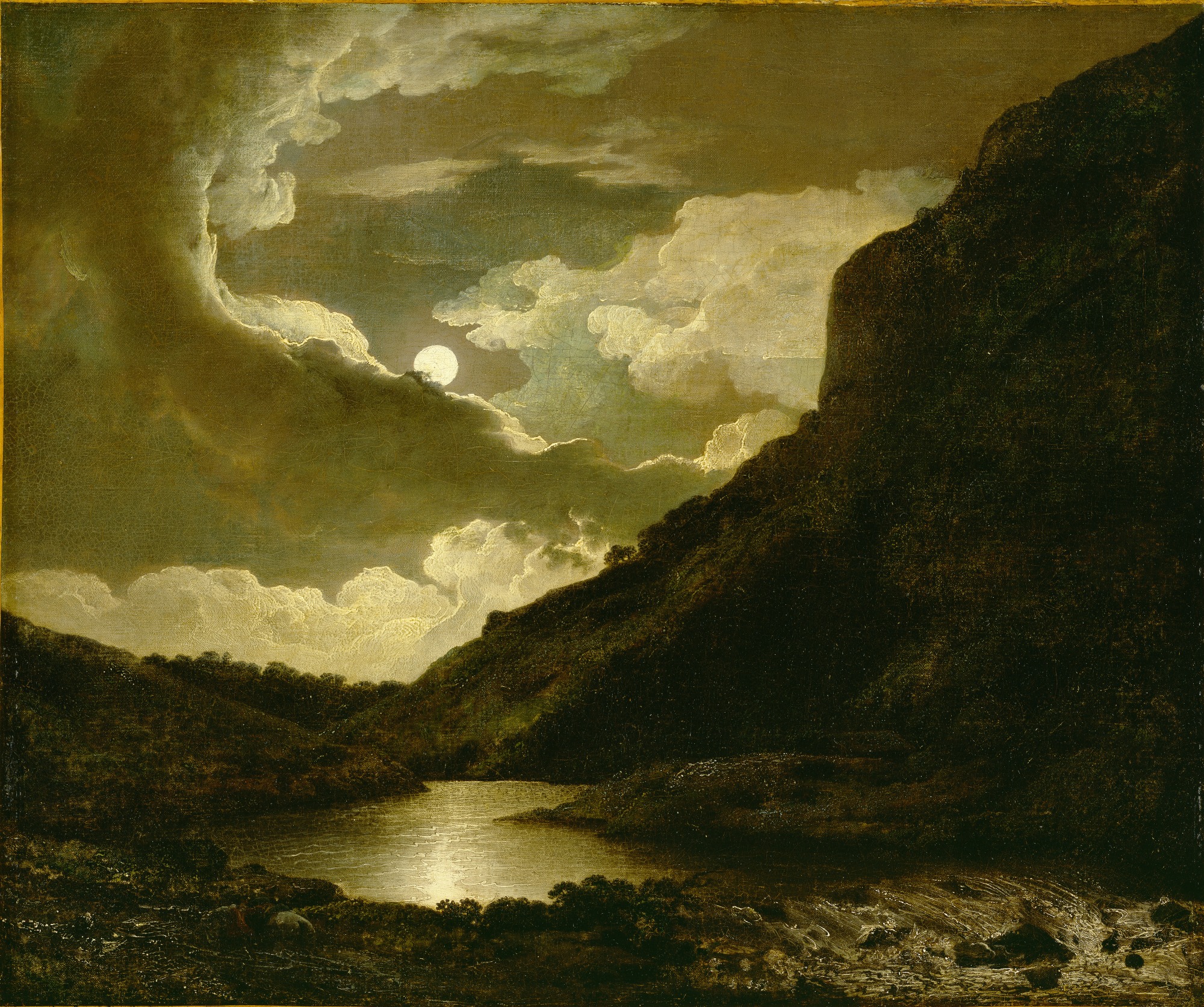 Joseph Wright of Derby, Matlock Tor by Moonlight