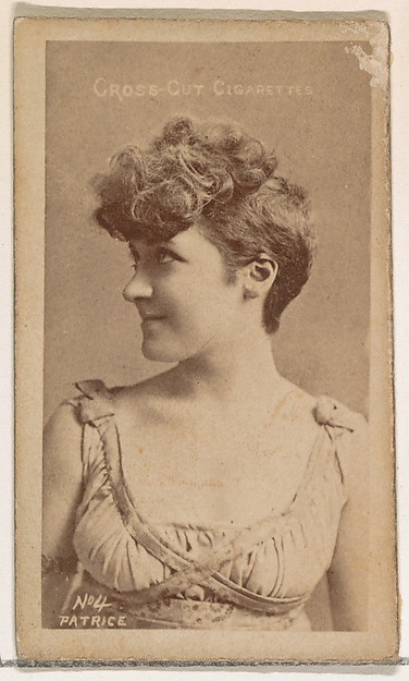 W. Duke, Sons & Co., Card Number 4, Patrice, from the Actors and Actresses series (N145-1) issued by Duke Sons & Co. to promote Cross Cut Cigarettes