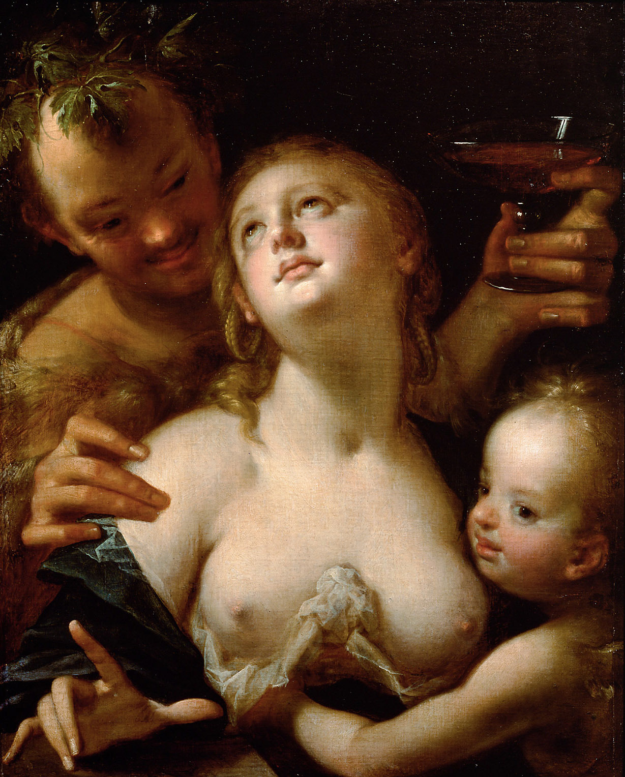 Hans von Aachen, Bacchus, Venus and Cupid