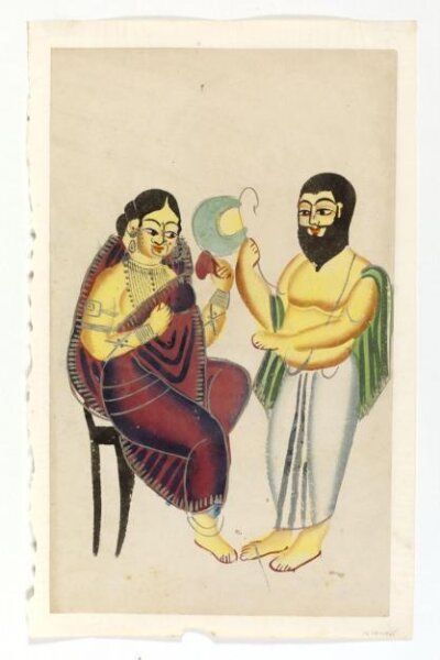 Unknown, Elokeshi and Madhavchandra Giri (the Mahant)
