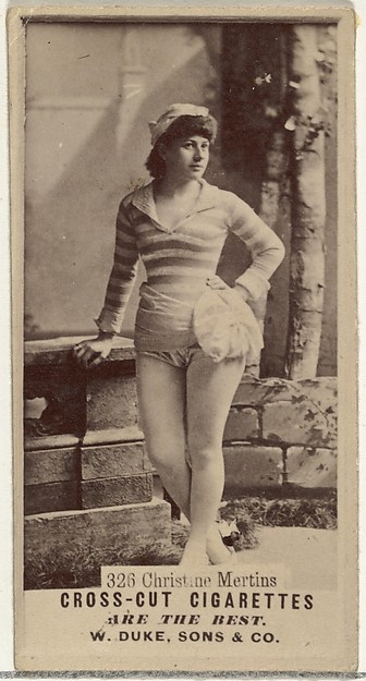 W. Duke, Sons & Co., Card Number 326, Christine Mertins, from the Actors and Actresses series (N145-3) issued by Duke Sons & Co. to promote Cross Cut Cigarettes