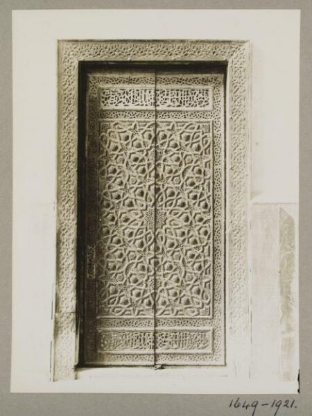 K.A.C. Creswell, Bronze door to the side of the qibla iwan in the madrasa of Mamluk Sultan Hasan, Cairo