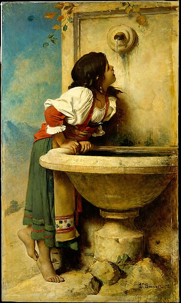 Léon Bonnat, Roman Girl at a Fountain