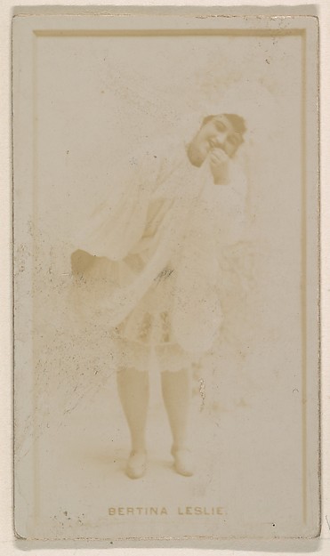 Kinney Brothers Tobacco Company, Bertina Leslie, from the Actresses series (N245) issued by Kinney Brothers to promote Sweet Caporal Cigarettes