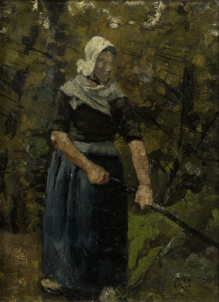 Richard Nicolaüs Roland Holst, A Peasant Woman with a Stick