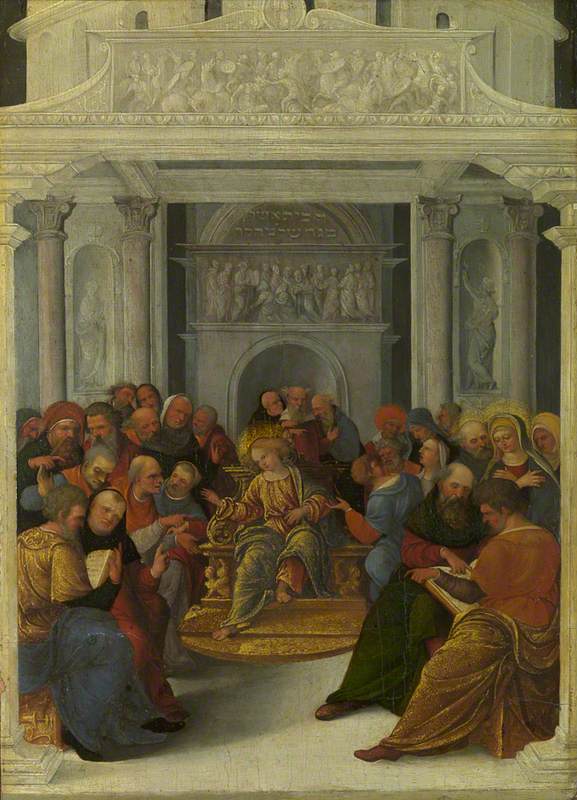Ludovico Mazzolino, Christ disputing with the Doctors