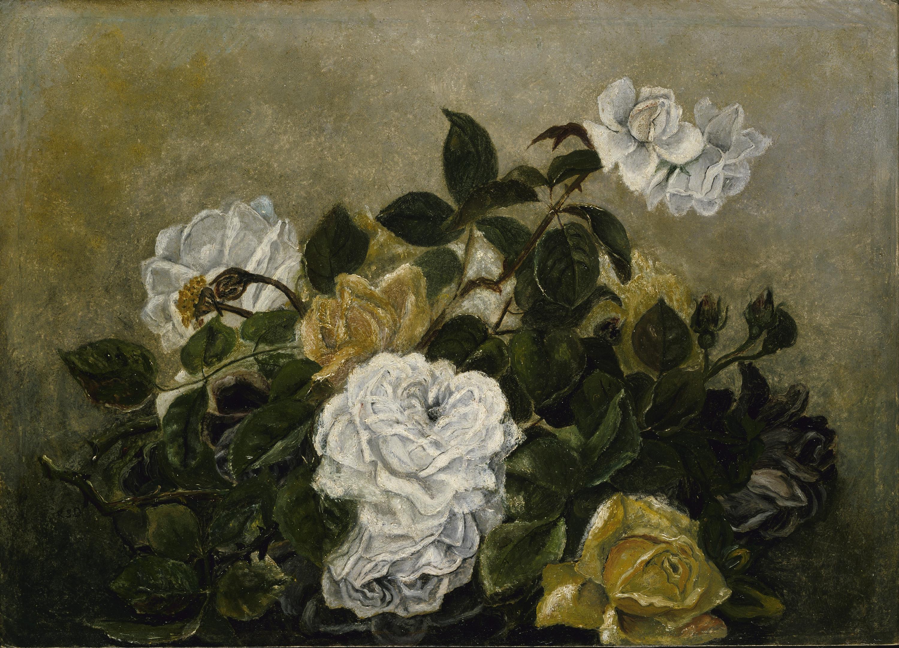 Robert S. Duncanson, Roses--Fancy Still Life, Still Life with Roses