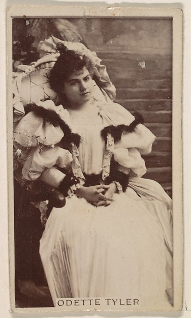 Kinney Brothers Tobacco Company, Odette Tyler, from the Actresses series (N245) issued by Kinney Brothers to promote Sweet Caporal Cigarettes