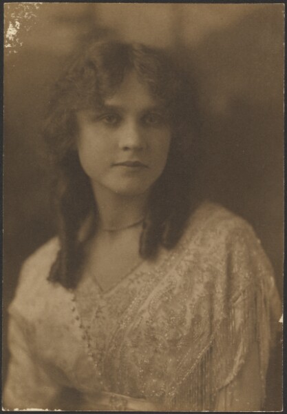 Louis Fleckenstein, [Portrait of a Woman with Beaded Fringe Dress]