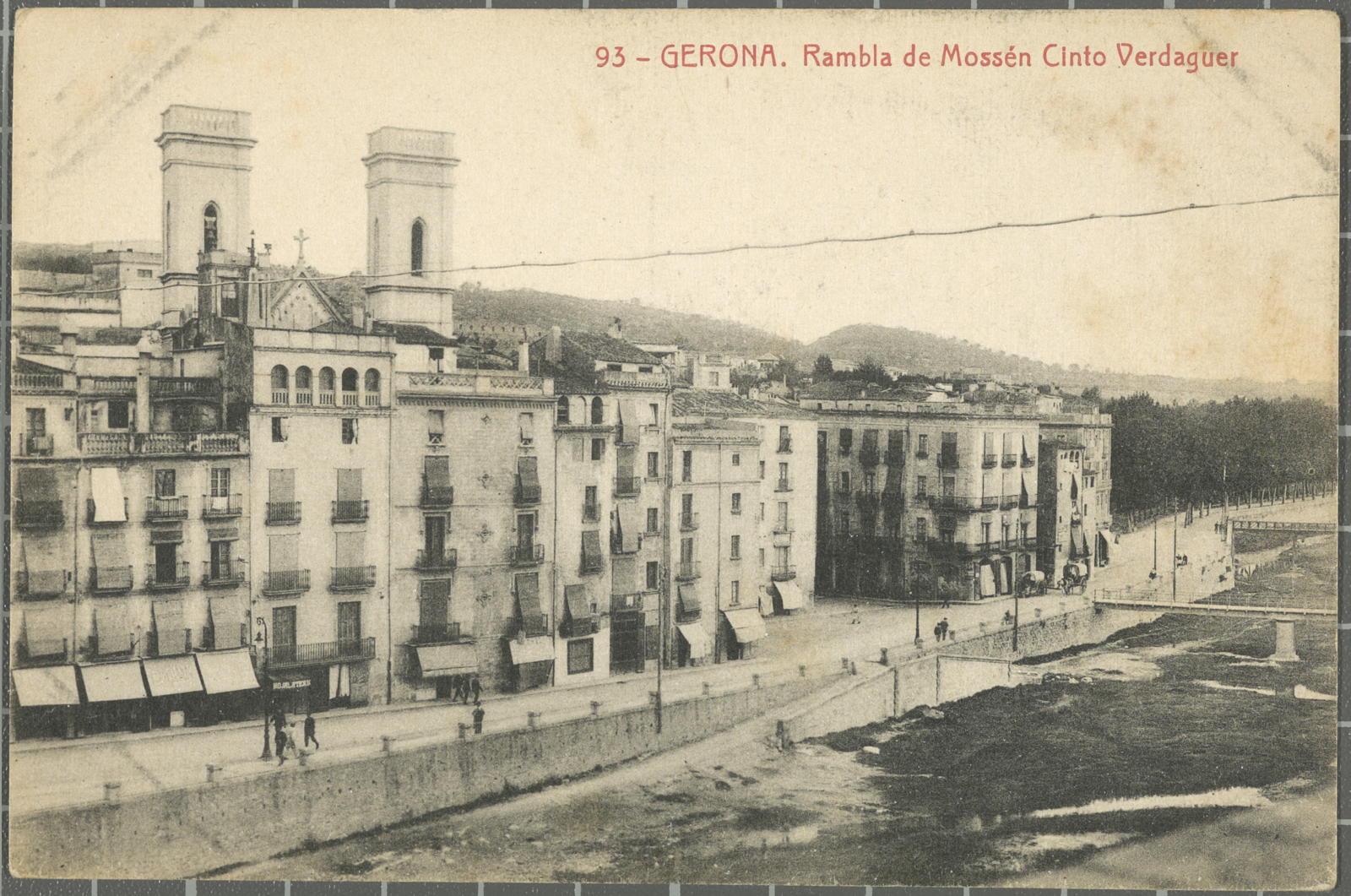 Desconegut, 93-Gerona. Rambla de Mossèn Cinto Verdaguer