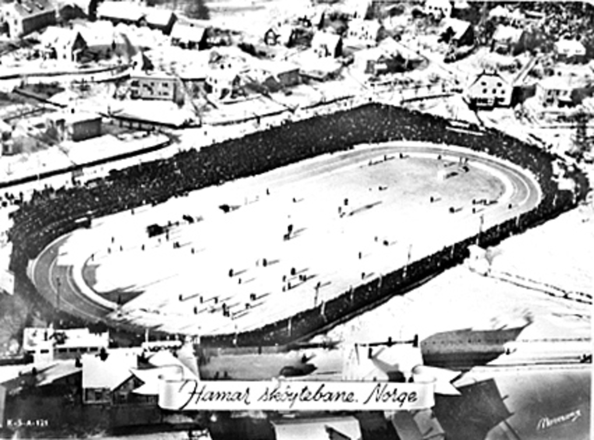 Anno Domkirkeodden, FLYFOTO, HAMAR STADION UNDER EM 1948