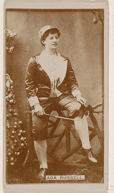 Kinney Brothers Tobacco Company, Ada Russell, from the Actresses series (N245) issued by Kinney Brothers to promote Sweet Caporal Cigarettes