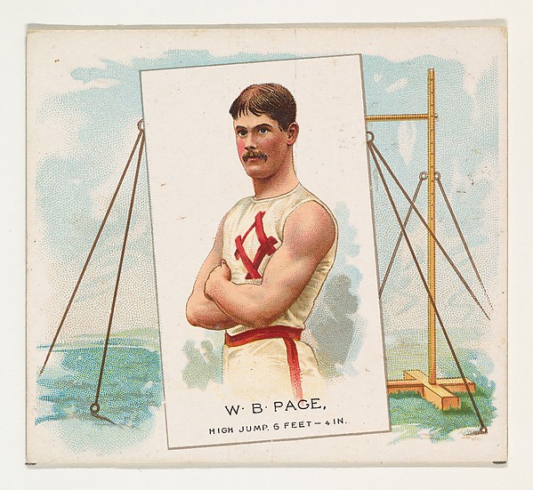 Allen & Ginter, W.B. Page, High Jump, from World's Champions, Second Series (N43) for Allen & Ginter Cigarettes